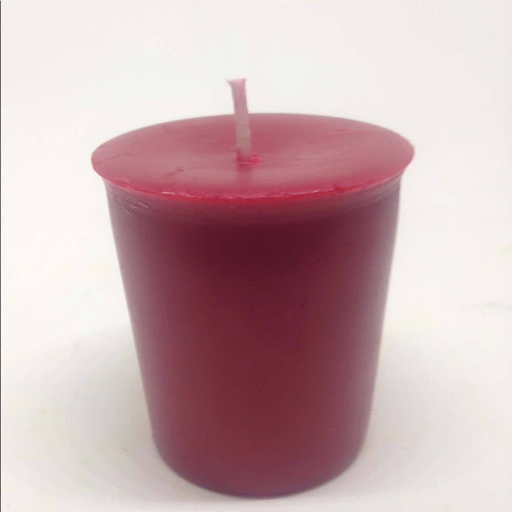 Red Pure   Natural Beeswax Votive Candles 6 pack